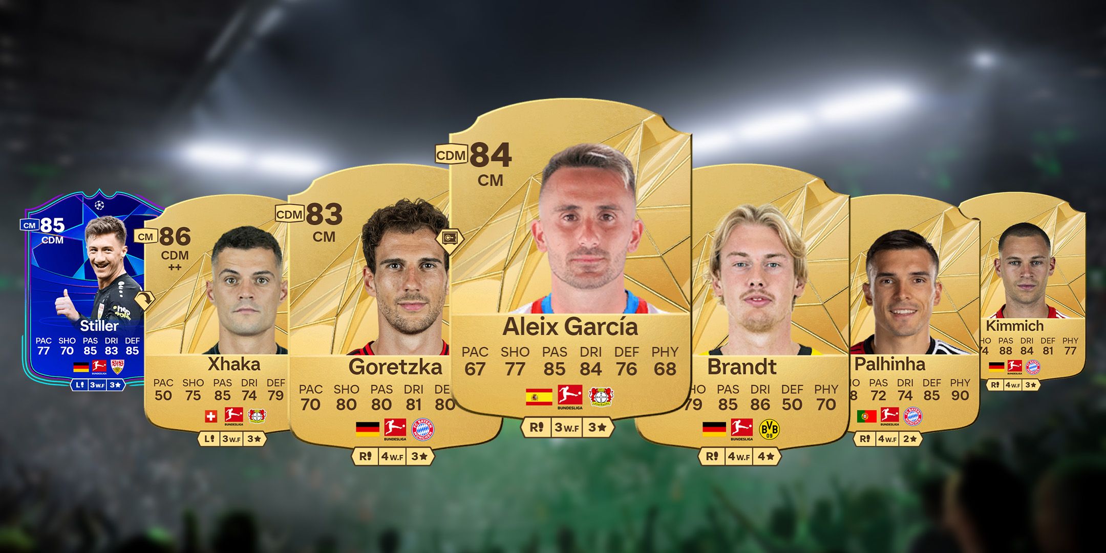 EA Sports FC 25 best midfielders in the Bundesliga in the Ultimate Team