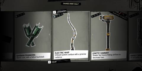 Electric Whip in REDACTED weapons menu