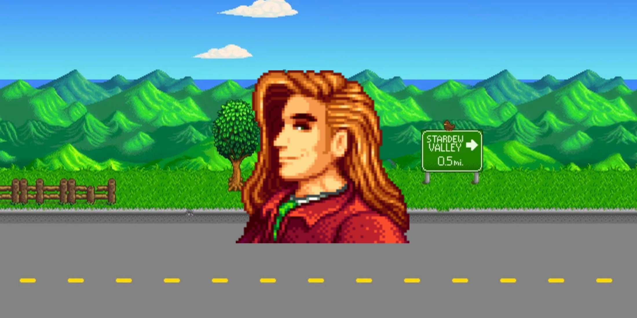 stardew valley - elliott portrait on stardew background