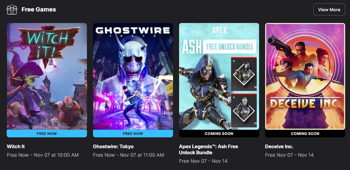 epic games store free games november 2024