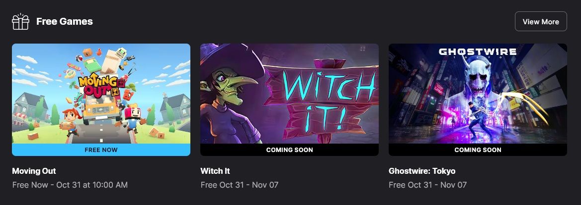 Epic Games Store, free games, October 31st