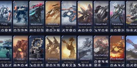 Every unit in Mechabellum.