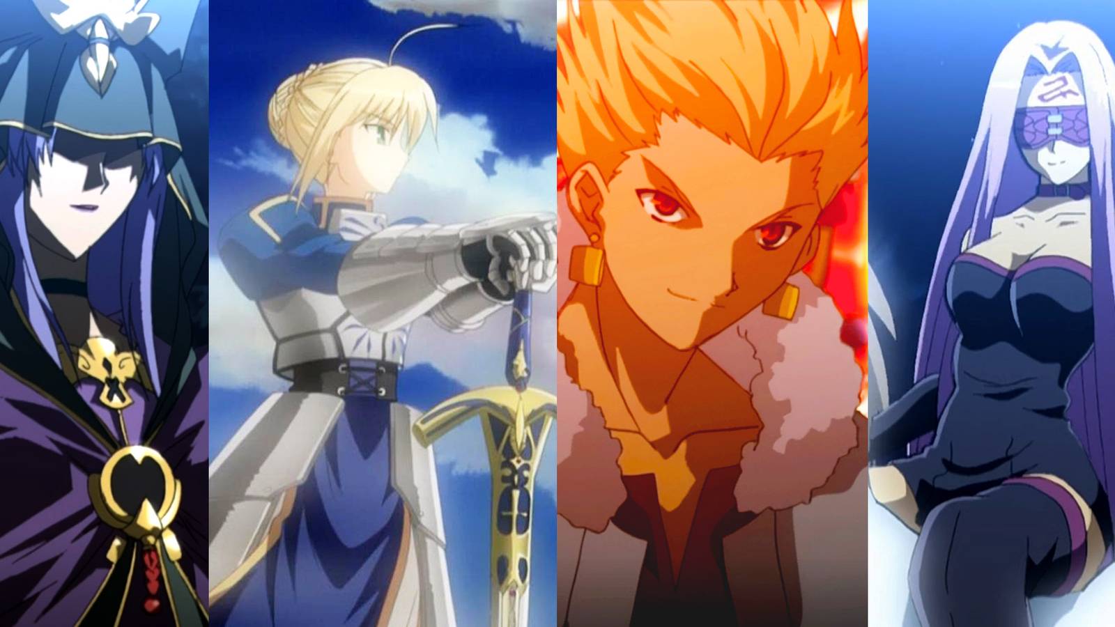 Fate Stay Night All Servants Ranked Caster Medea Saber Gilgamesh Rider
