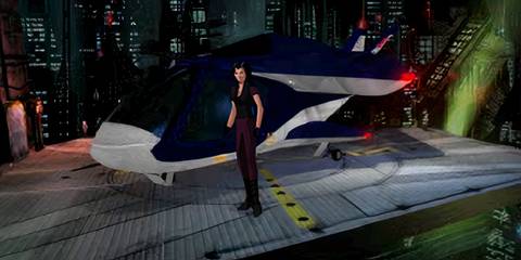 hana on a landing pad in fear effect