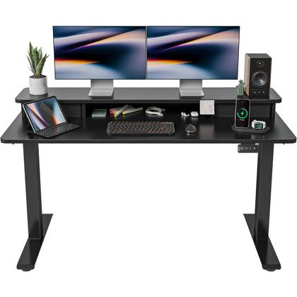 FEZIBO Height Adjustable Electric Standing Desk with Double Drawer