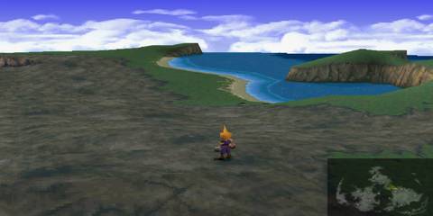 final fantasy 7 cloud on the world map