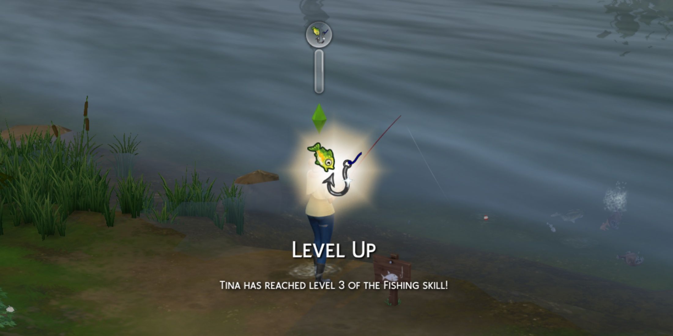 fishing skill level up sims 4