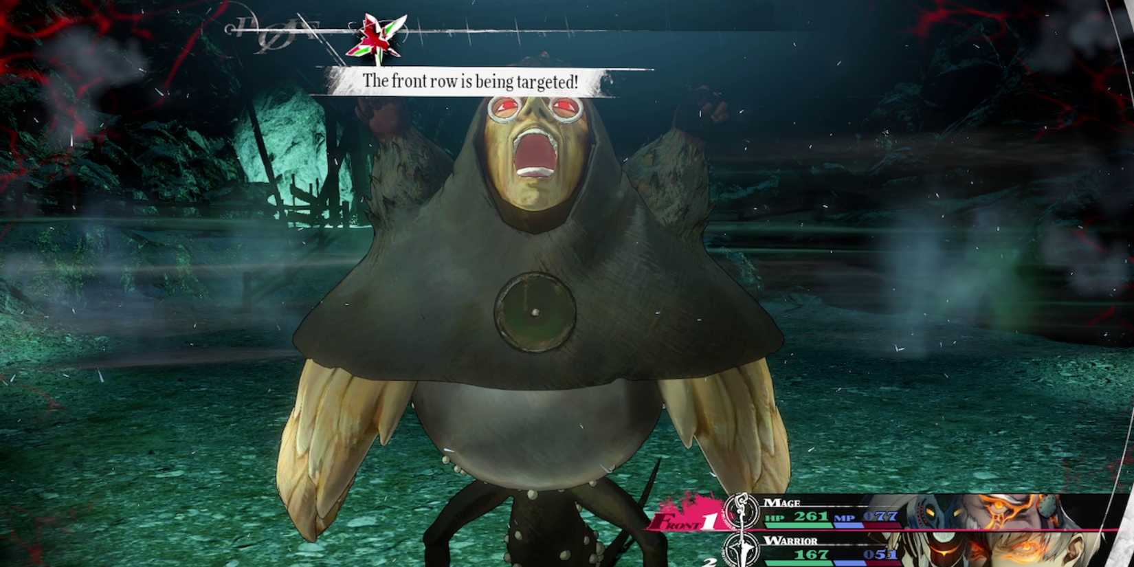 front row being targeted in metaphor refantazio