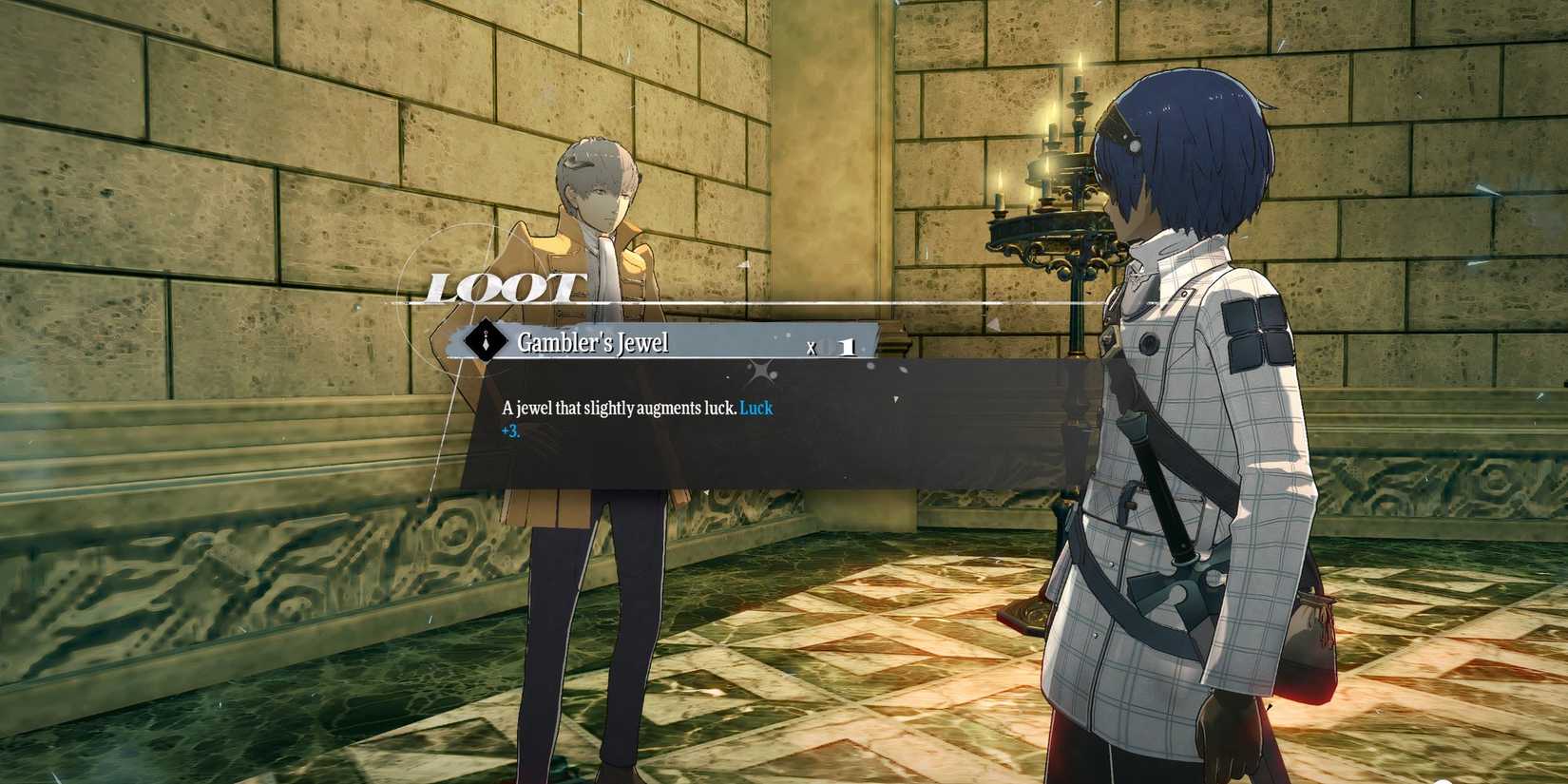 Gambler's Jewel accessory in Metaphor ReFantazio