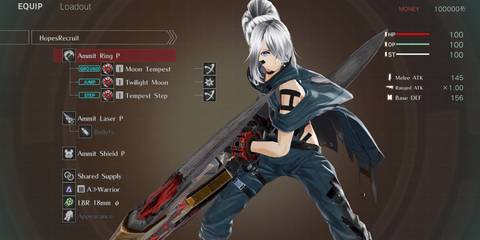 God Eater 3 Stats Menu