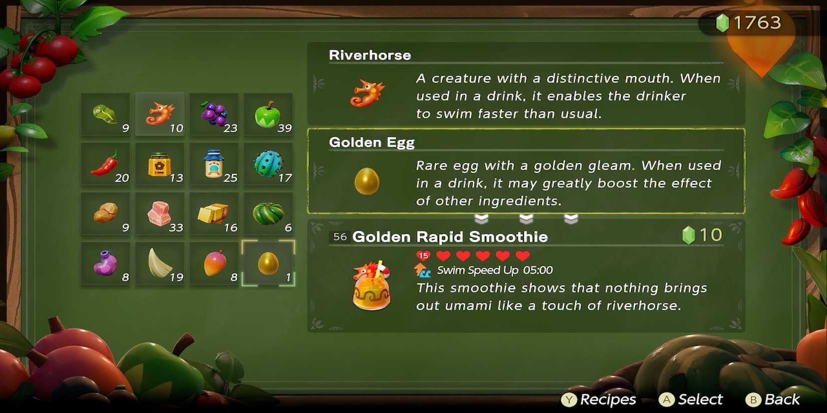 Golden Rapid Smoothie crafting in The Legend of Zelda Echoes of Wisdom