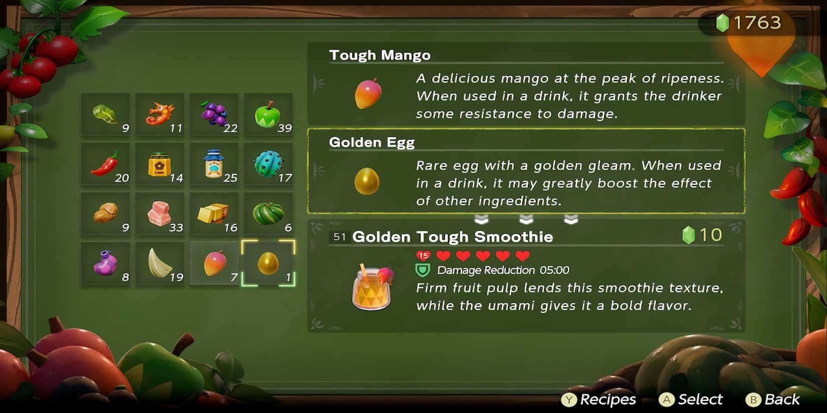 Golden Tough Smoothie crafting in The Legend of Zelda Echoes of Wisdom