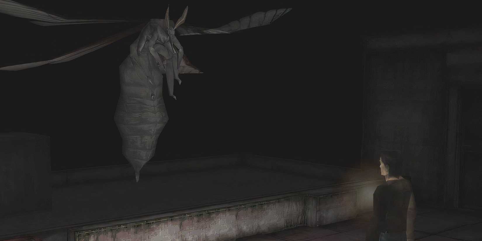 Harry confronts Floatstinger in the Silent Hill boss fight