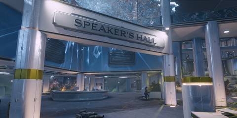 Head through Speaker's Hall