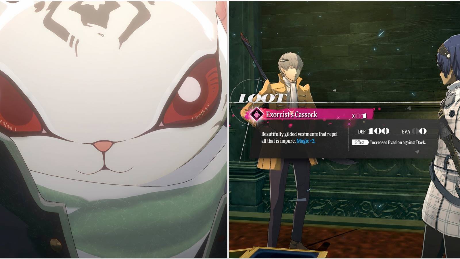 Heismay and the Exorcist’s Cassock armour in Metaphor ReFantazio