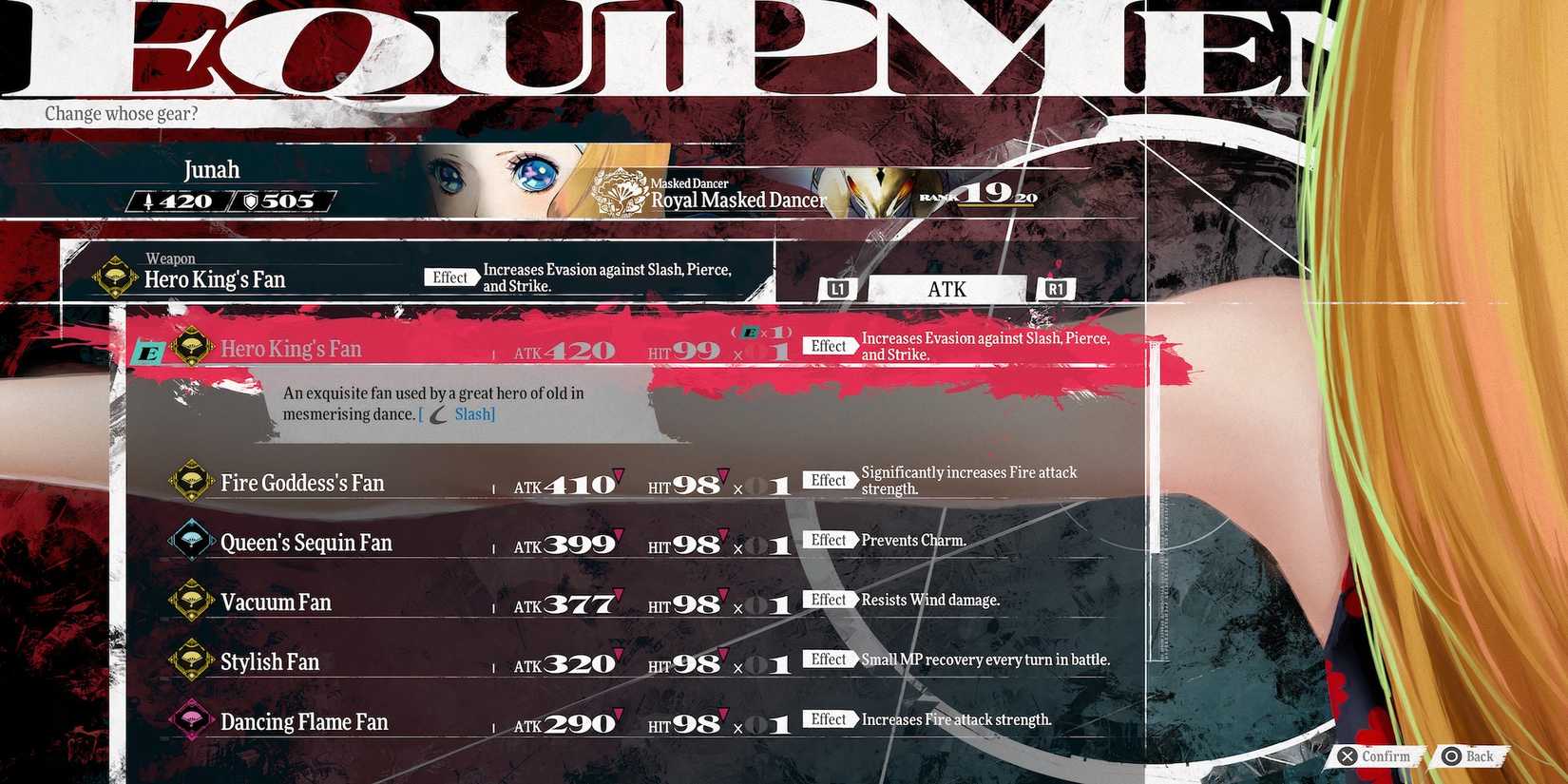 Hero King’s Fan weapon in Metaphor ReFantazio