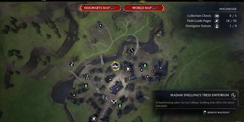 Madam Snelling Tress Emporium Location in Hogsmeade