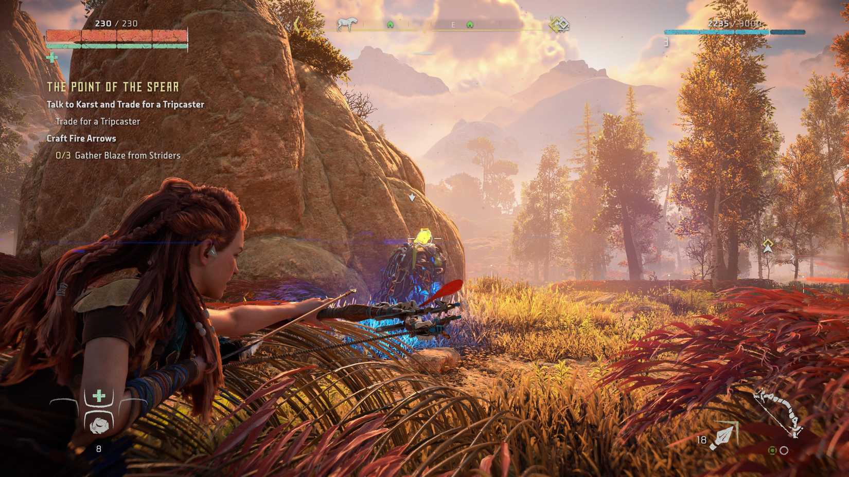 horizon zero dawn remastered the point of the spear aloy targeting a machine