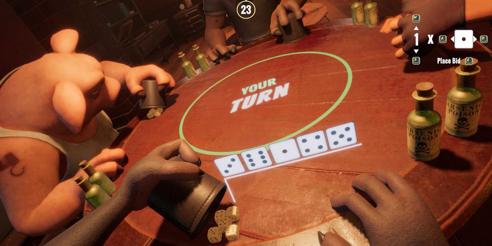 How does Liar's Dice Work in Liar's Bar