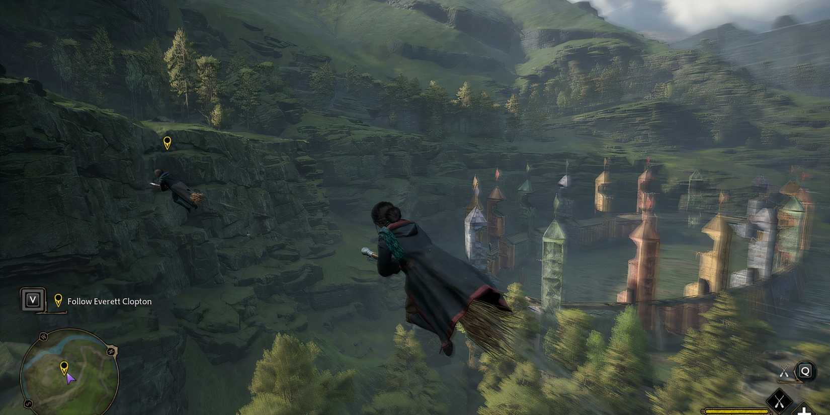 Exploring Hogwarts Legacy on Broom