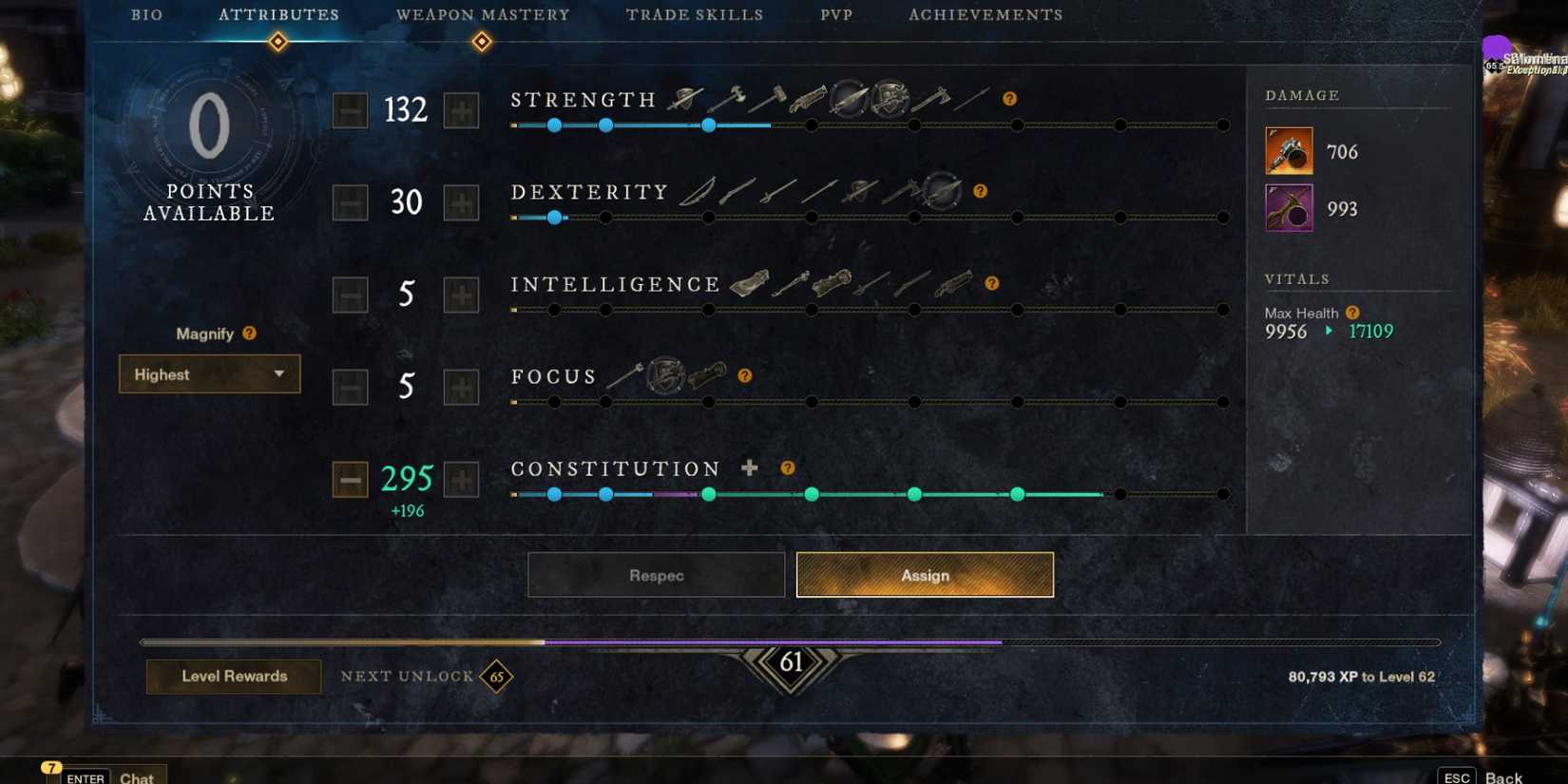 How To Max Out Health Using Attributes In New World Aeternum