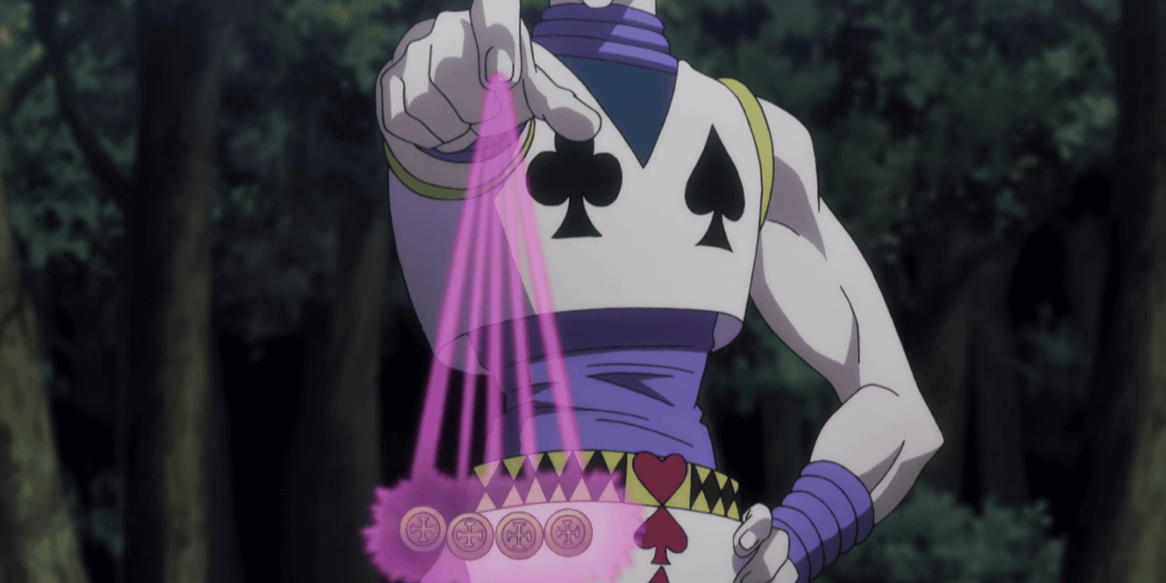 HunterXHunter Hisoka Using Bungee Gum