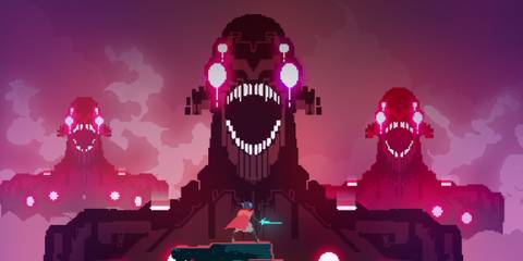 The hero confronts godlike beings in Hyper Light Drifter