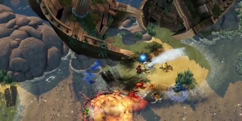 Spraying water in Magicka 2