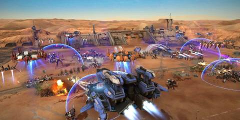 Late game battle in Mechabellum