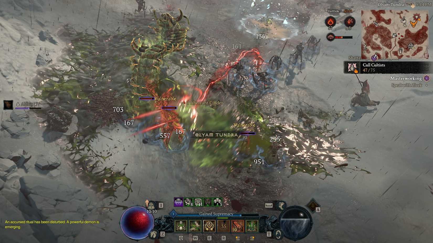 Centipede build on Penitent difficulty in D4