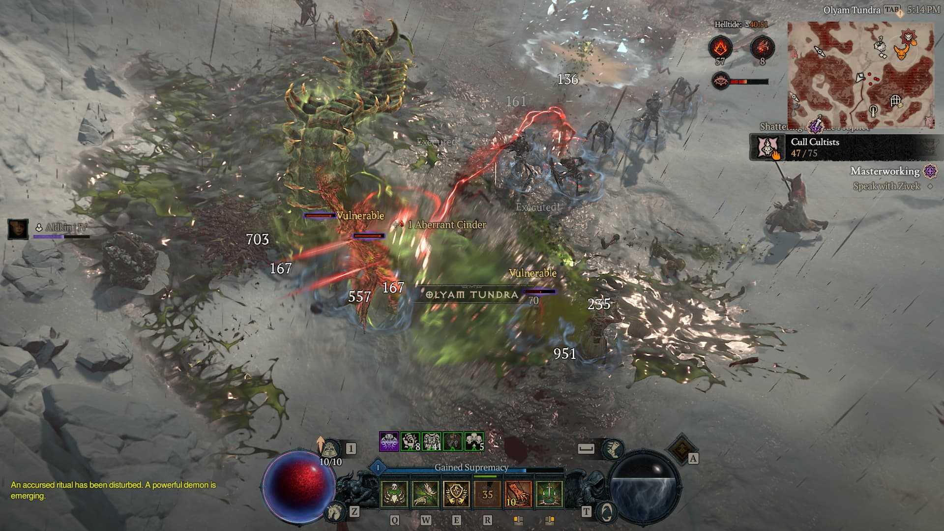 Centipede build on Penitent difficulty in D4