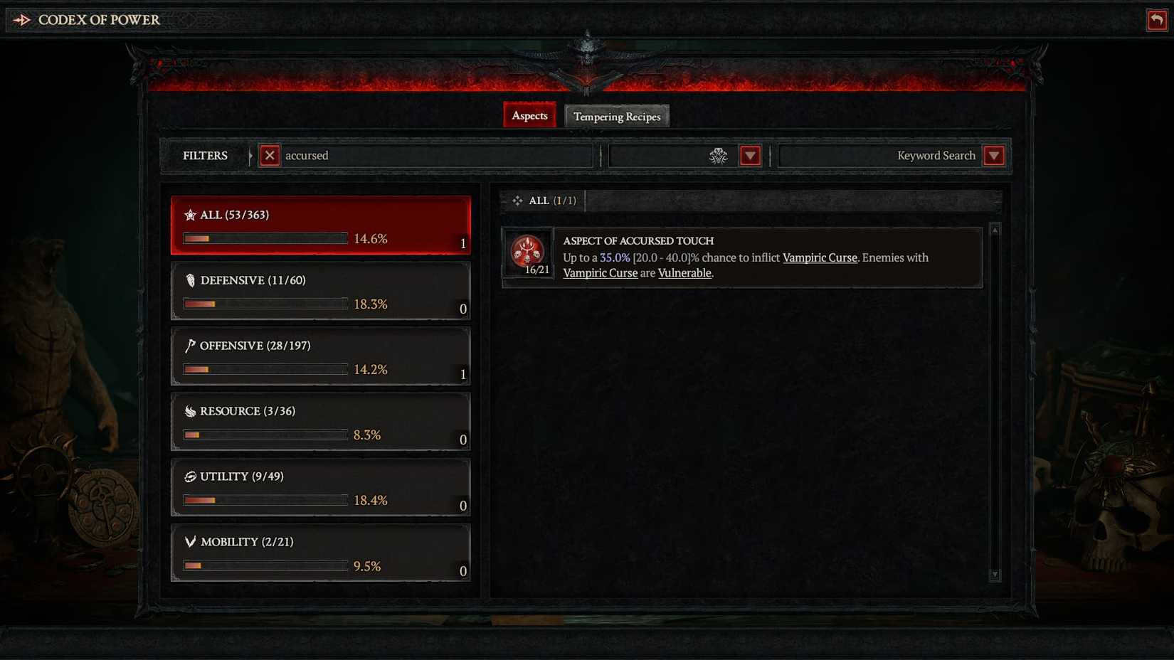 The Accursed Touch Aspect in the Diablo 4 Codex of Power