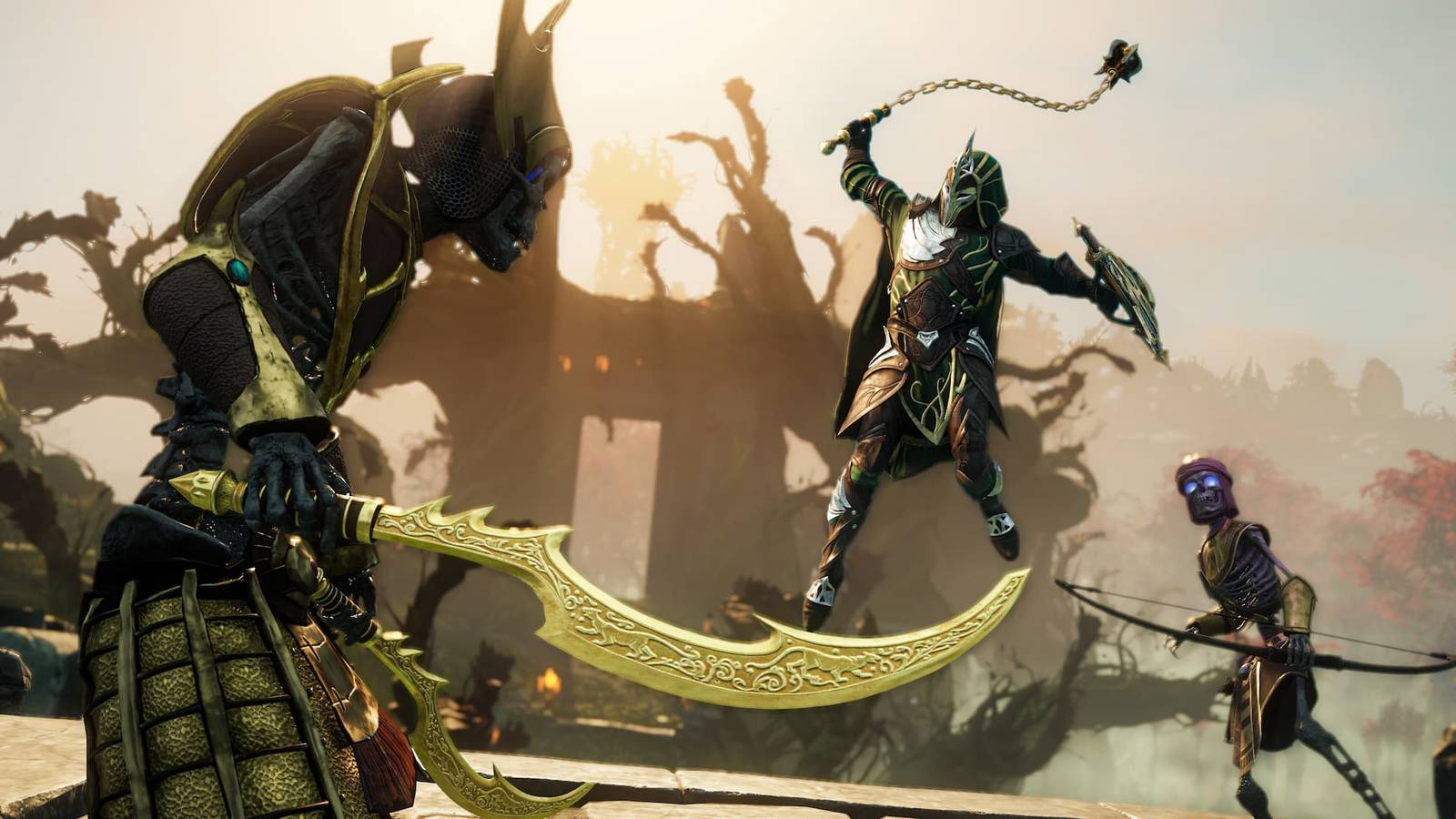 Preview of the flail in New World: Rise of the Angry Earth