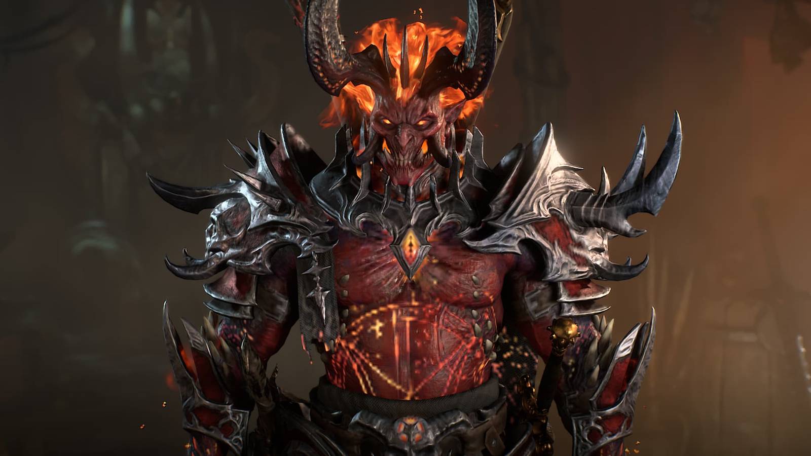 One of the barbarian's premium skins in D4