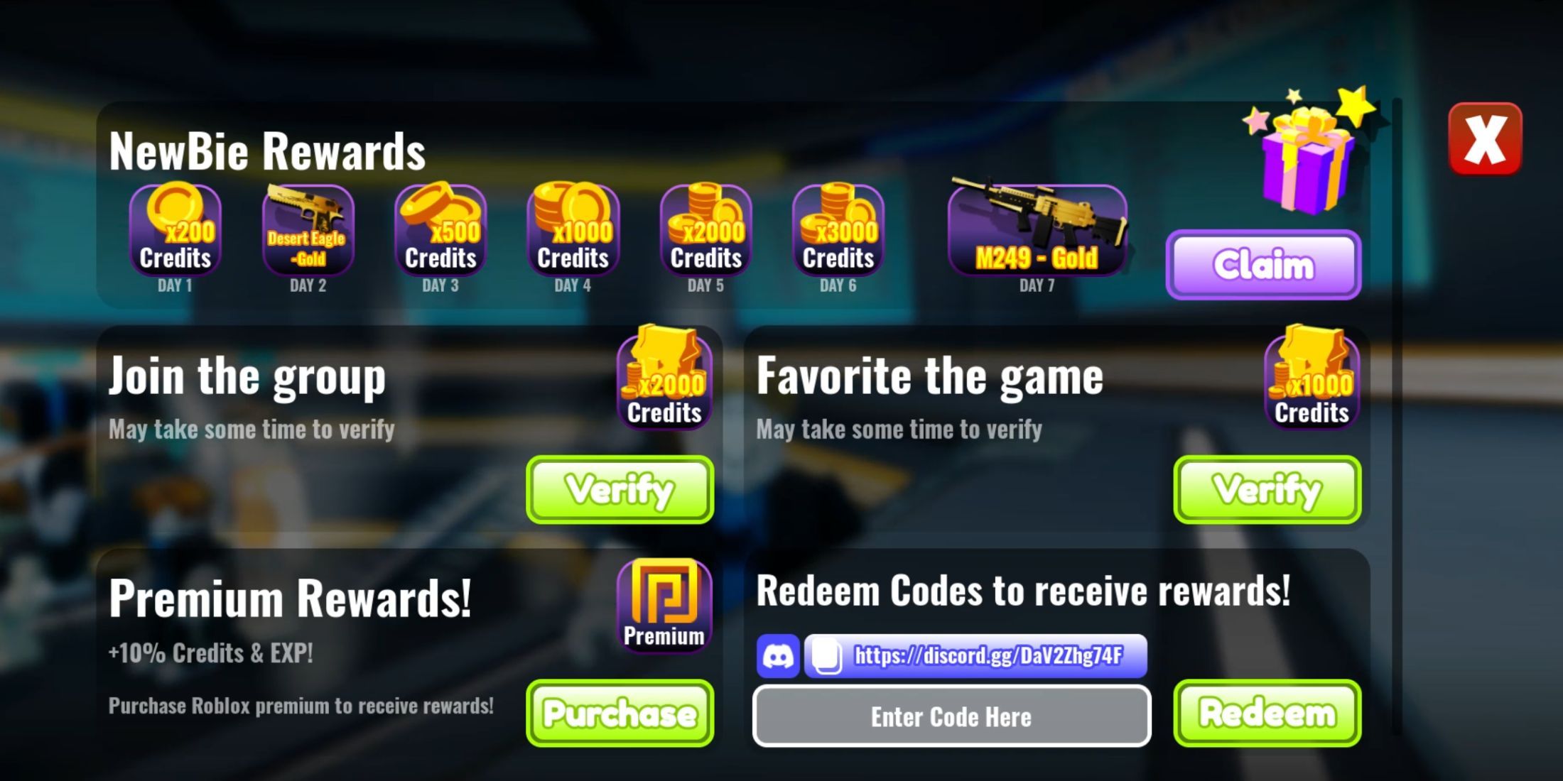 Transition gun code tab