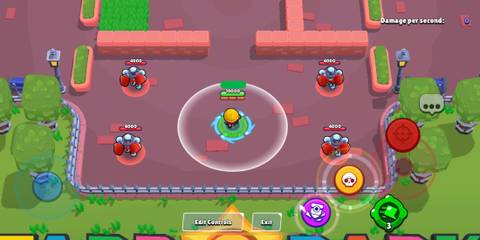 Jacky aiming her attack in Brawl Stars