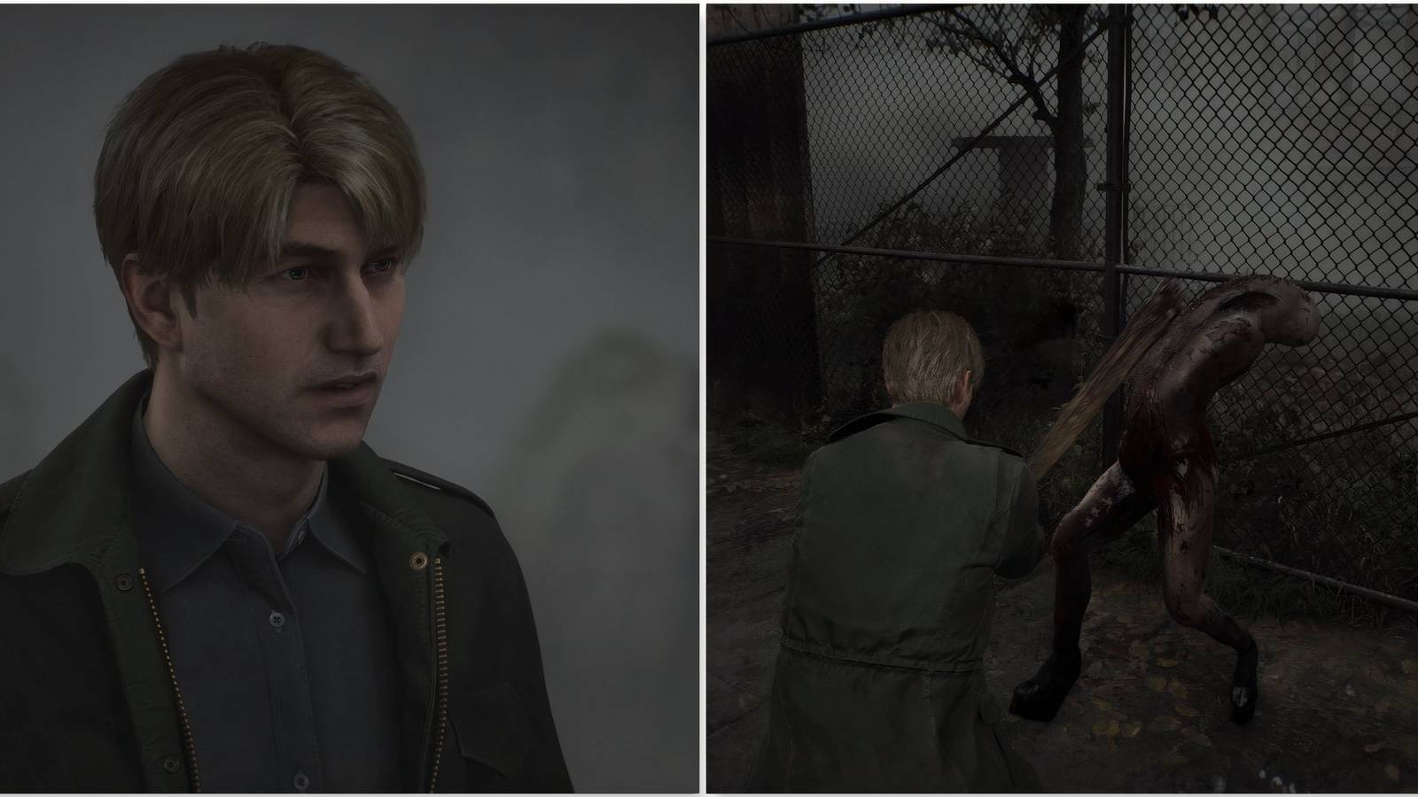 James and Fighting a Lying Figure in Silent Hill 2