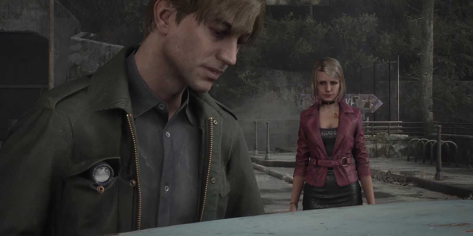 James and Maria going to his car in Silent Hill 2 (2024)