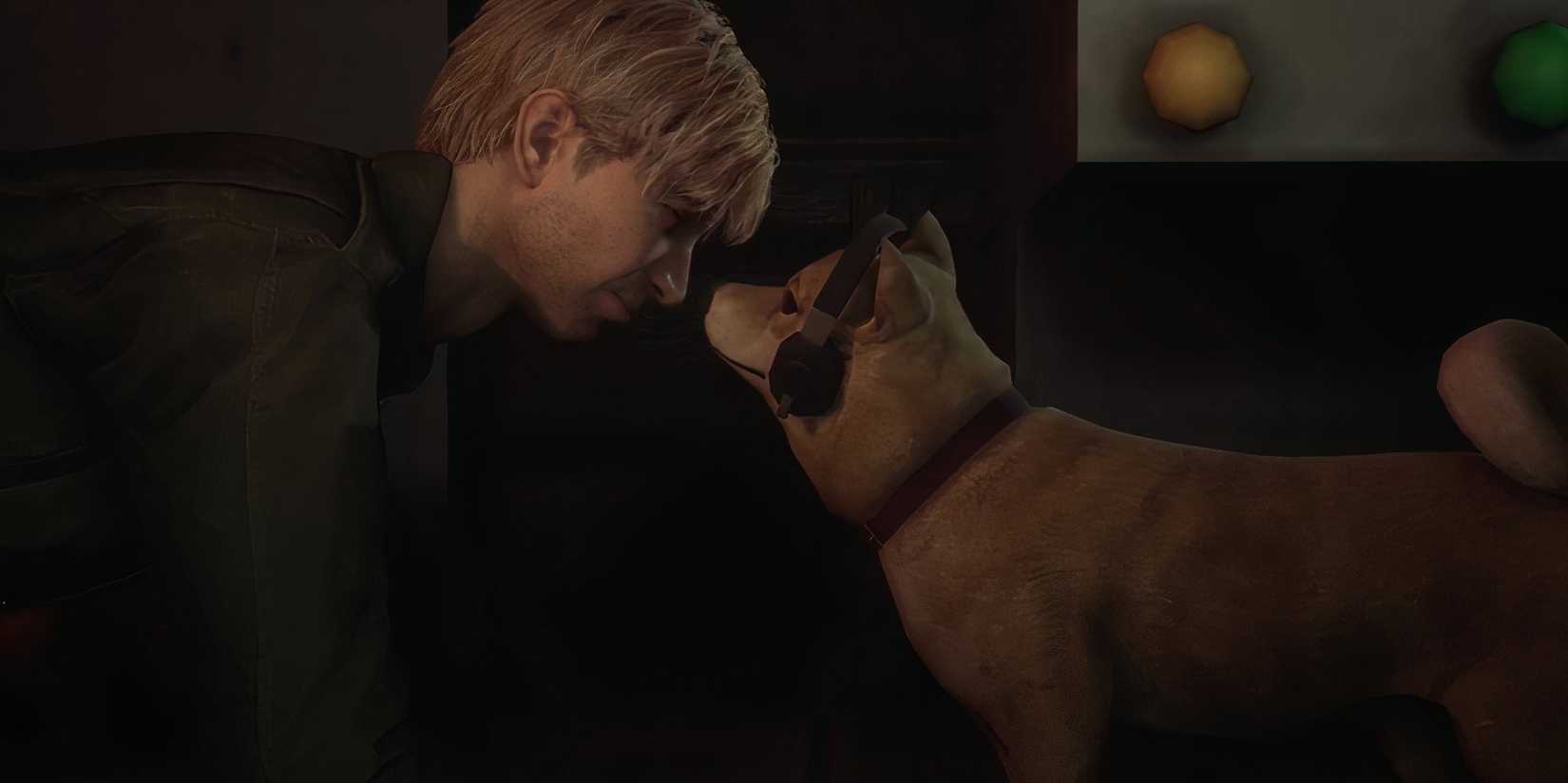 James and the dog in Silent Hill 2 (2024)