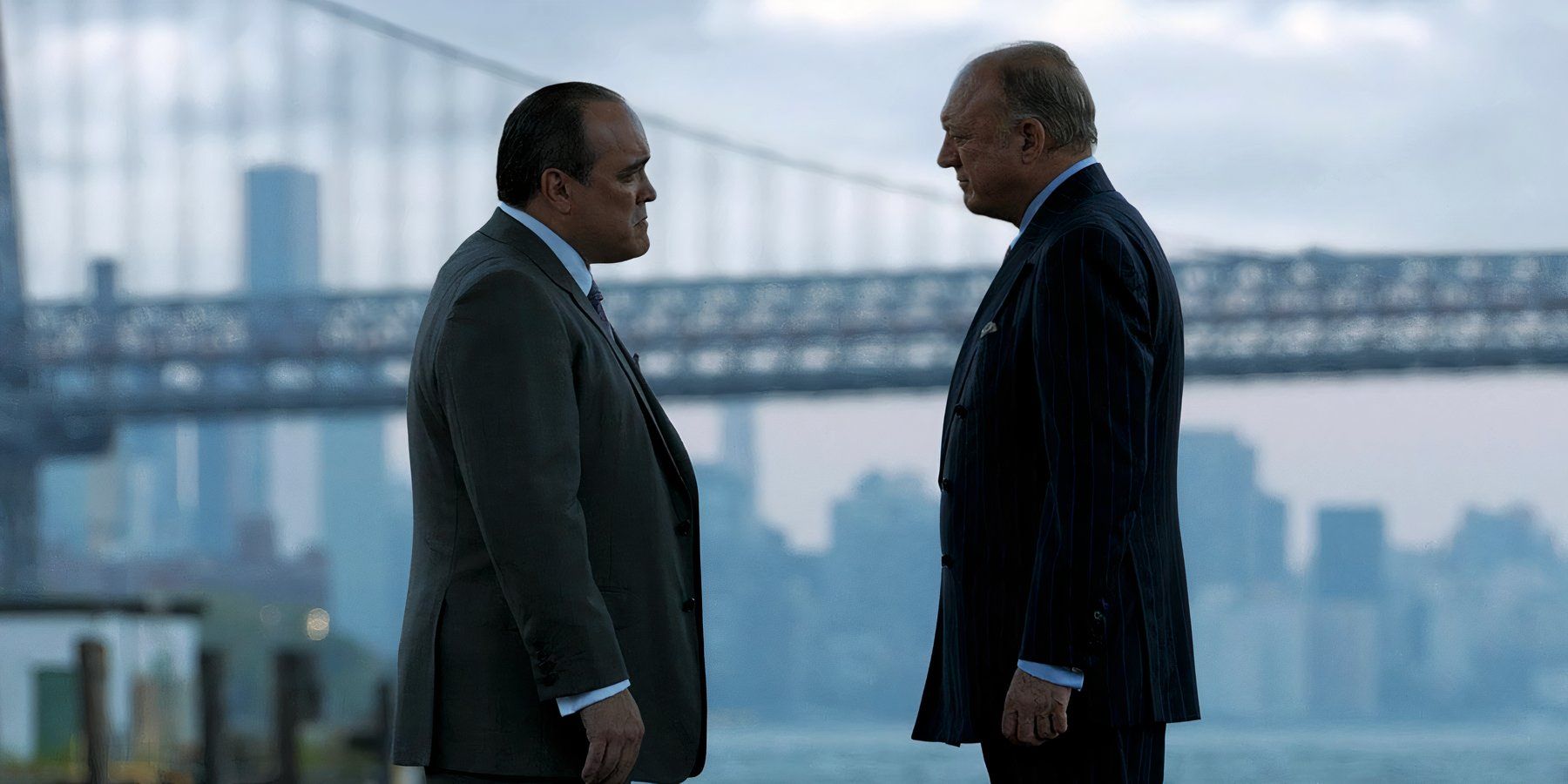 John Doman as Carmine Falcone and David Zayas as Sal Maroni in Gotham