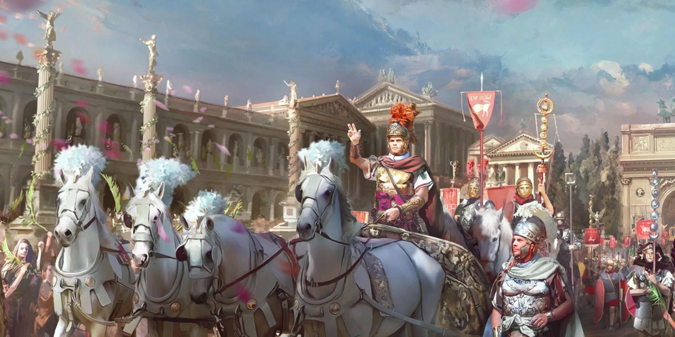 Julius Caesar riding horse in Age of Empires Mobile