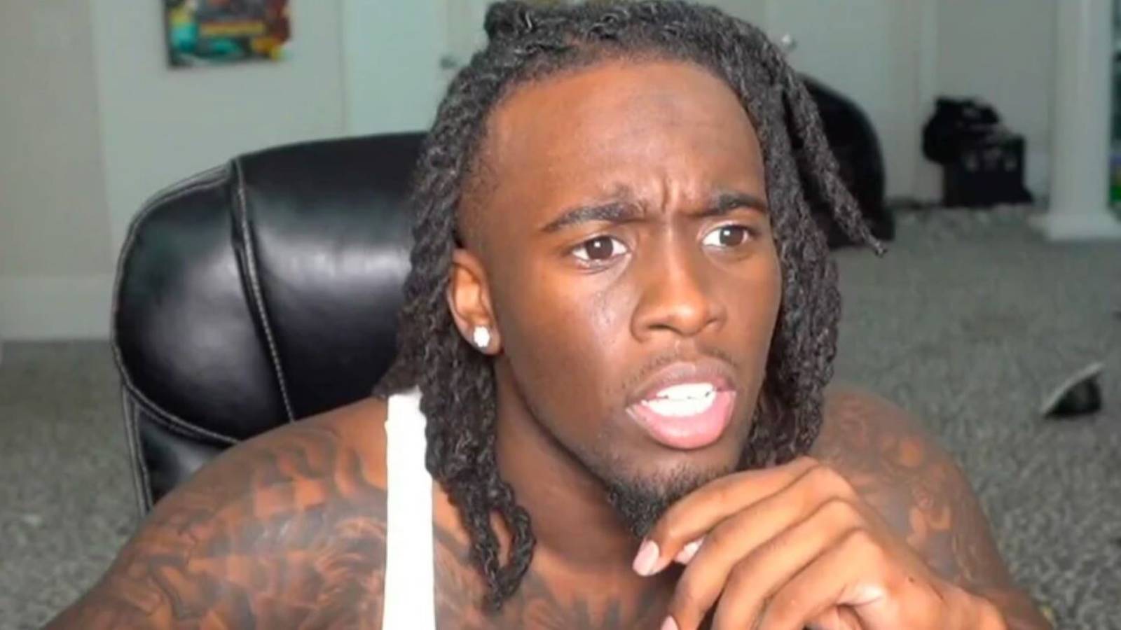 kai cenat reaction during twitch stream