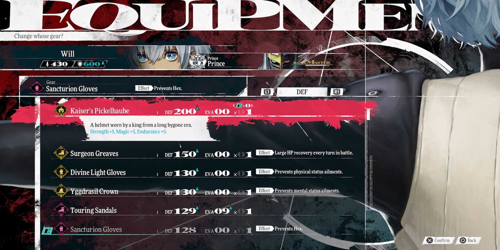 Kaiser's Pickelhaube armour in Metaphor ReFantazio