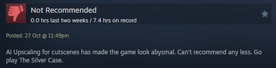 Killer7 review bombed on Steam