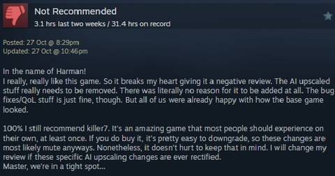 Killer7 review bombed on Steam