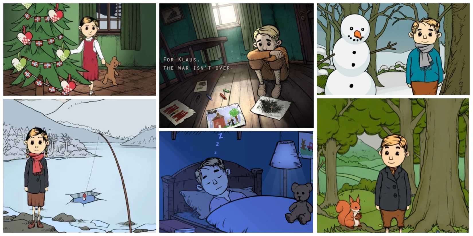 Klaus and Karin sleeping, fishing and building snowmen in My Child Lebensborn