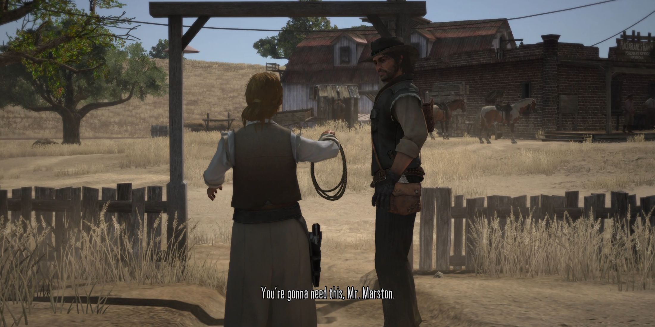 Bonnie gives Lasso in Red Dead Redemption - Wild Horses, Tamed Passions Mission