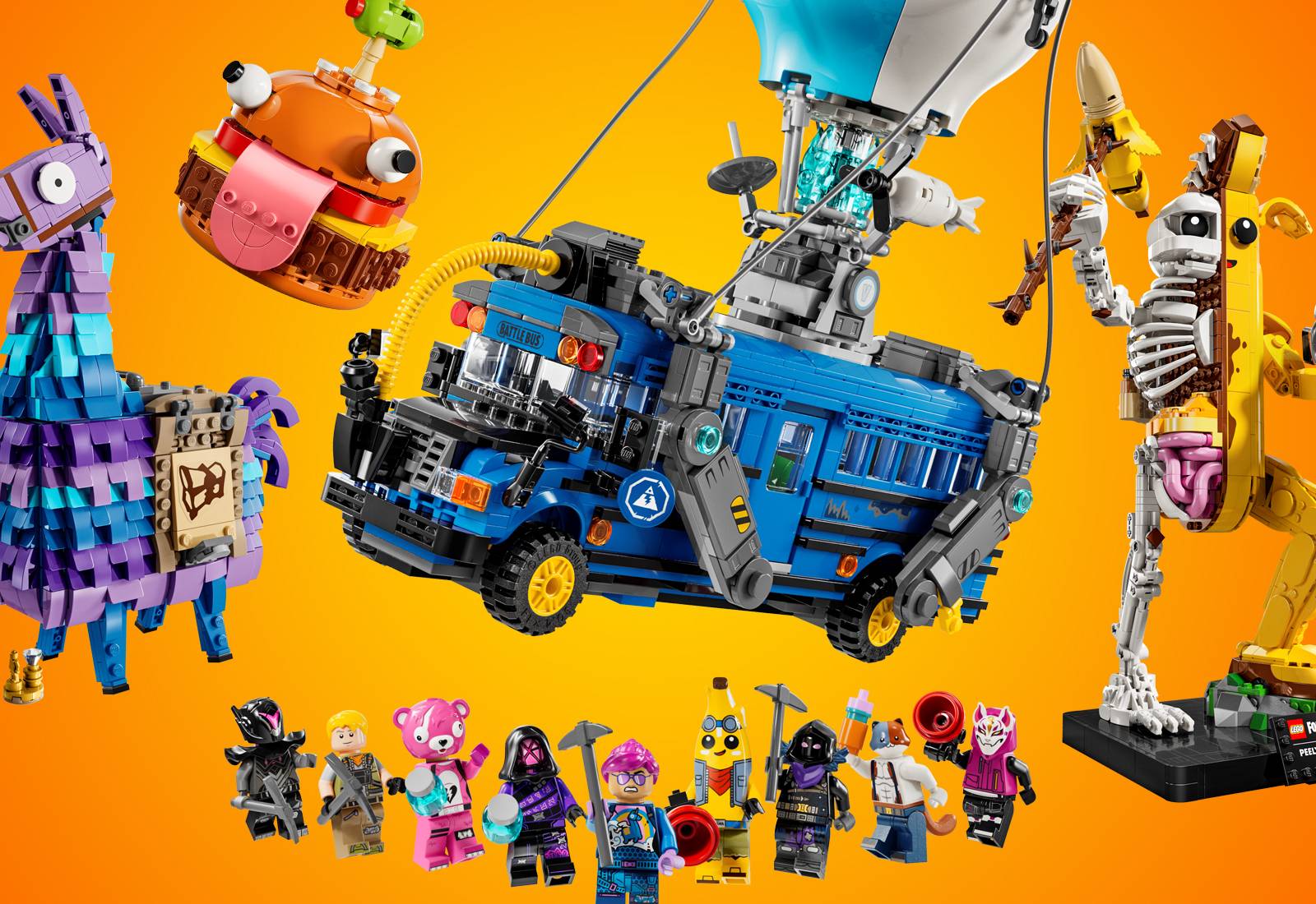 LEGO Fortnite Sets Have Finally Arrived: Build the iconic Battle Bus,  Supply Llama, and Durr Burger