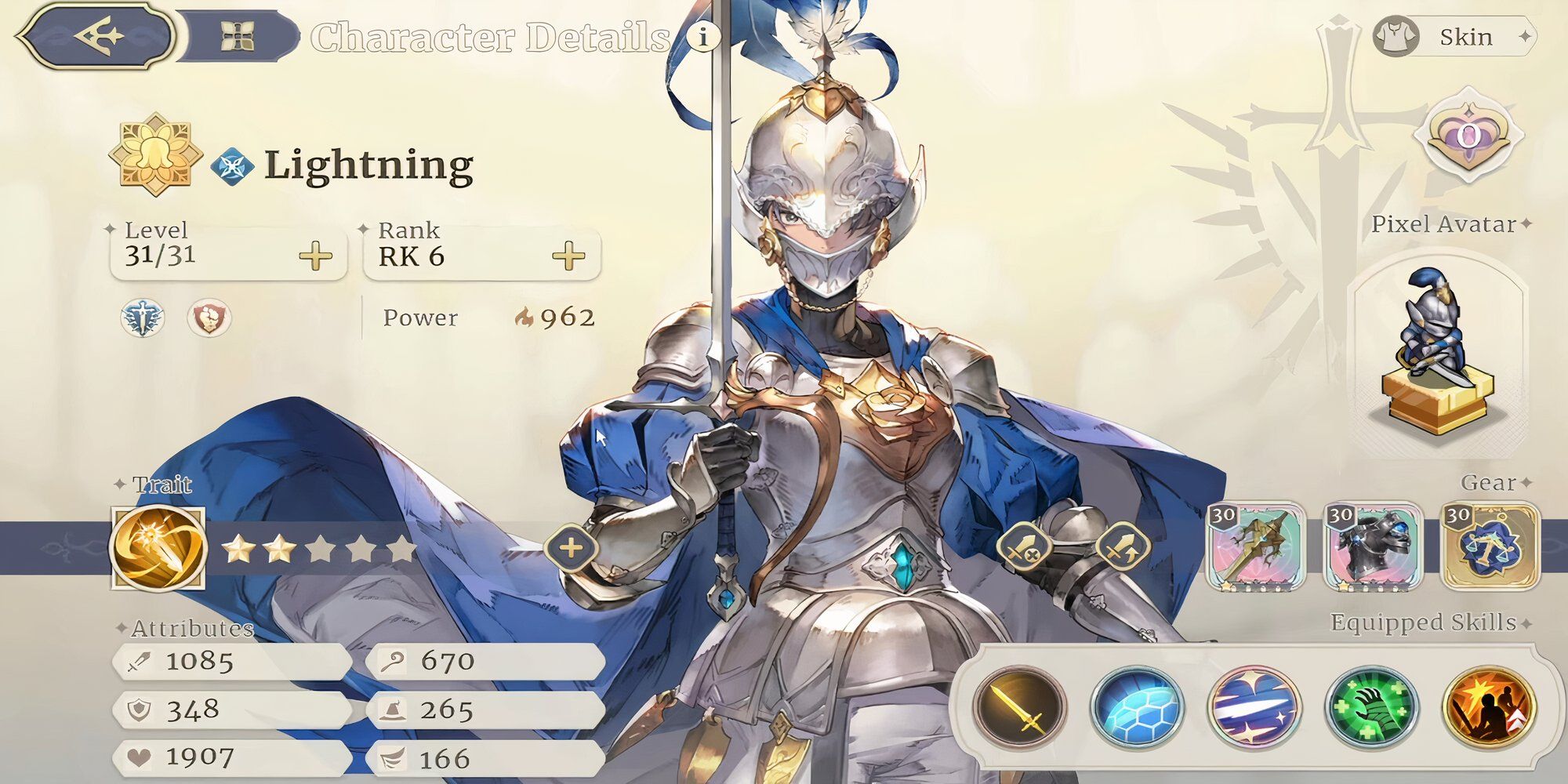 Lightning character description