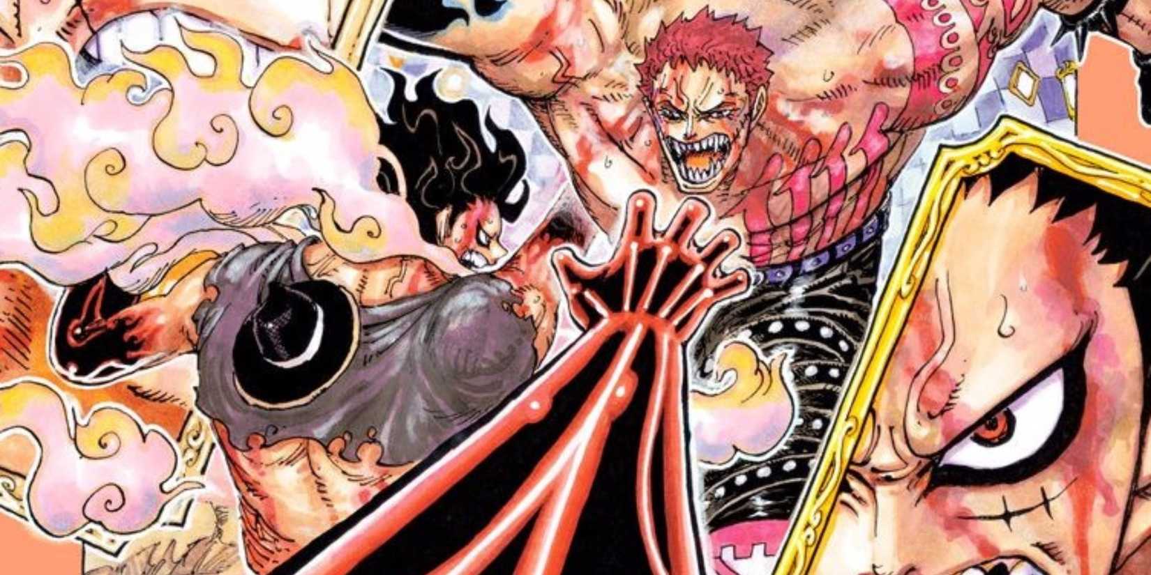 Luffy and Katakuri fight in the cover of Volume 89 of the manga.